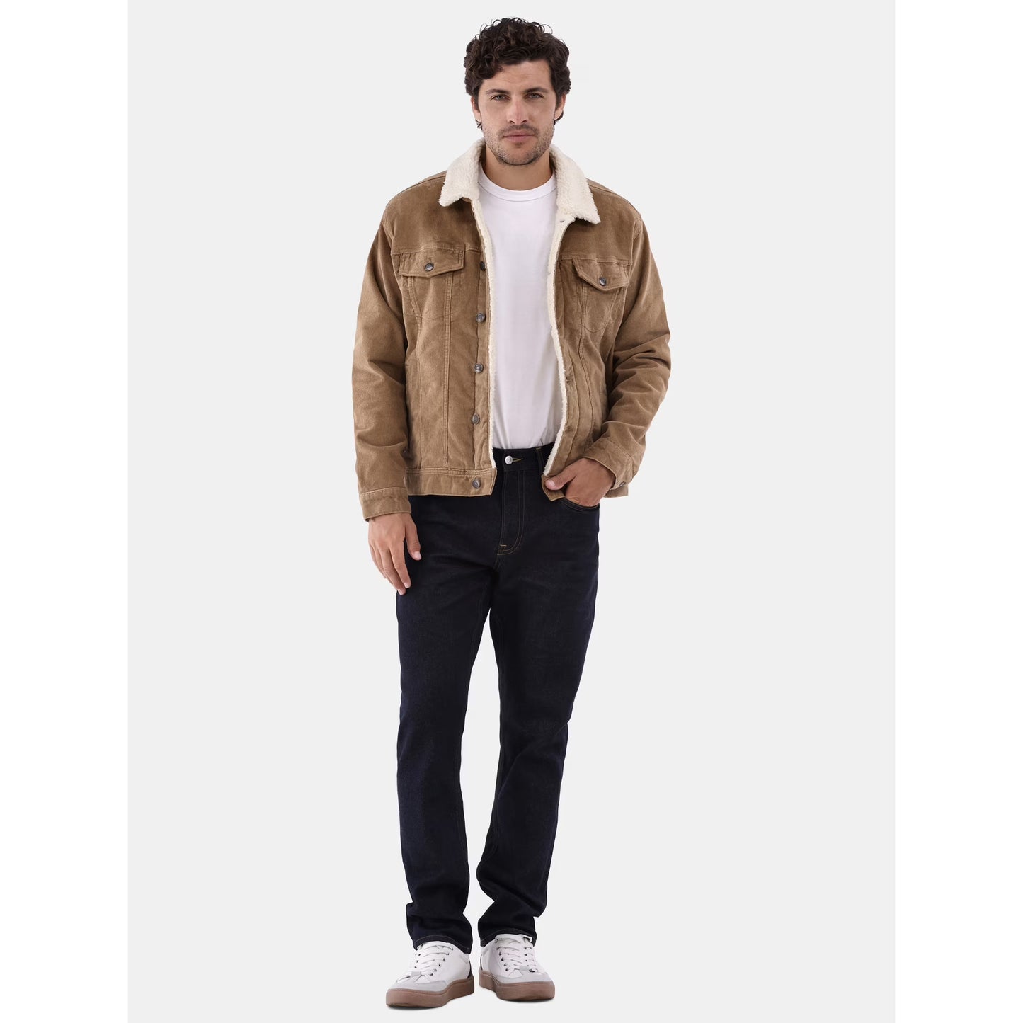 George Men's Sherpa Trucker Jacket Brown