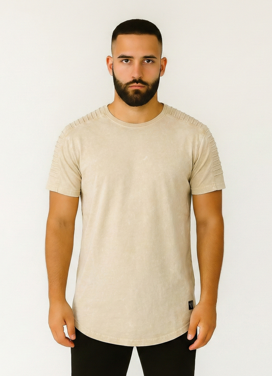VINDICTIVE Dual Curved Tee Beige